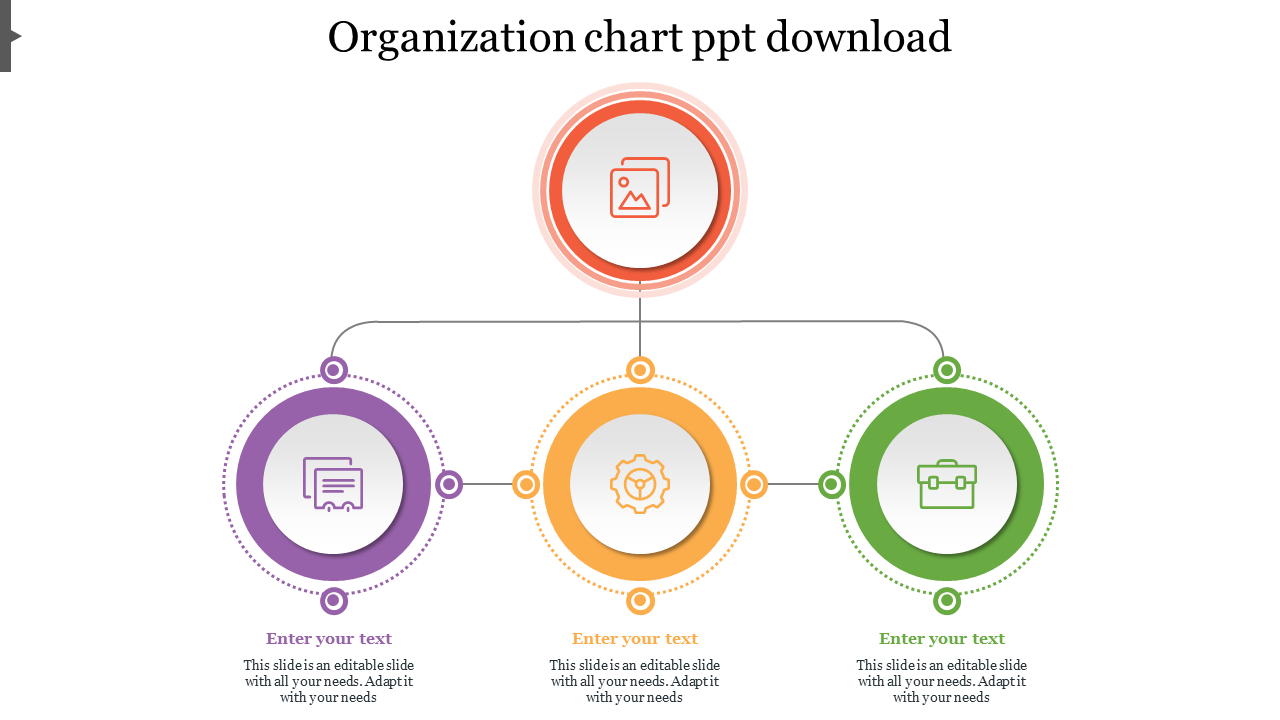 Attractive Organization Chart PowerPoint Download